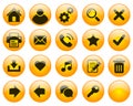 Web buttons yellow Royalty Free Stock Photo