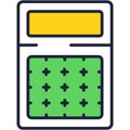 Web calculator vector icon settings for app Royalty Free Stock Photo