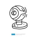 Web Cam Doodle Vector Icon Royalty Free Stock Photo