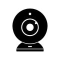 Web camera or CCTV icon for recording or video conferencing as well as security Royalty Free Stock Photo
