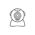 Web camera hand drawn outline doodle icon. Royalty Free Stock Photo