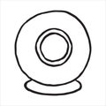 Web camera hand drawn outline doodle icon Royalty Free Stock Photo