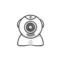 Web camera hand drawn outline doodle icon. Royalty Free Stock Photo