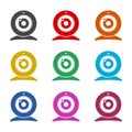 Web camera icon, color icons set Royalty Free Stock Photo