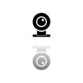 Web camera icon flat