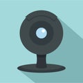 Web camera icon, flat style Royalty Free Stock Photo