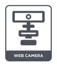 web camera icon in trendy design style. web camera icon isolated on white background. web camera vector icon simple and modern Royalty Free Stock Photo