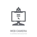 Web camera icon. Trendy Web camera logo concept on white background from E-learning and education collection Royalty Free Stock Photo