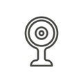 Web camera icon vector. Line video camera symbol.