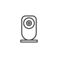 Web camera line icon