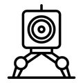 Web camera robot icon outline vector. Android ai