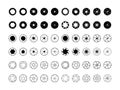 Set of camera lens aperture icons Royalty Free Stock Photo