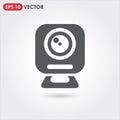 web camera single vector icon