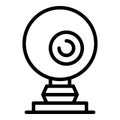 Web camera stream icon, outline style Royalty Free Stock Photo