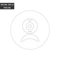 Web camera thin line flat icon