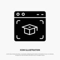 Web, Cap, Education, Graduation solid Glyph Icon vector