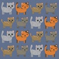 Cats pattern Royalty Free Stock Photo
