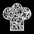 Chef`s hat icon. Vector isolated monochrome. Royalty Free Stock Photo