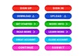Web click button vector design collection Royalty Free Stock Photo