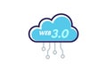 WEB 3 cloud icon design technology. Web3 cloud icon illustration network sign icon.