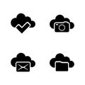 Web cloud. Simple Related Vector Icons Royalty Free Stock Photo