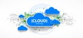 Web cloud technology, business abstract background Royalty Free Stock Photo