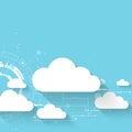 Web cloud technology business abstract background.