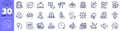 Web3, Cloud upload and Checked calculation line icons pack. For web app. Vector