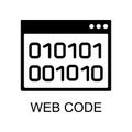 web code icon. Element of seo and development icon with name for mobile concept and web apps. Detailed web code icon can be used Royalty Free Stock Photo