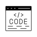 Web Coding Glyph Vector Icon that can easily edit or modify. Royalty Free Stock Photo
