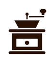 Coffee grinder hand icon. Vector Royalty Free Stock Photo