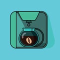 Coffee maker drip vector color flat icon Royalty Free Stock Photo
