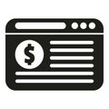 Web compensation icon simple . Money benefit