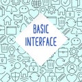 Web and computer basic icons Royalty Free Stock Photo