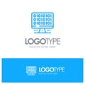 Web, Computer, Computing, Server Blue Logo Line Style