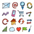 Web and Computer Icon Set Royalty Free Stock Photo