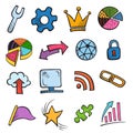 Web and Computer Icon Set Royalty Free Stock Photo