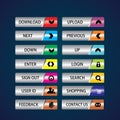 Web Design buttons Theme Royalty Free Stock Photo