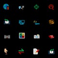 Web and Computing Icons Series Set Royalty Free Stock Photo