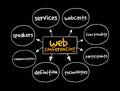 Web Conferencing mind map, concept for presentations and reports Royalty Free Stock Photo