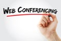 Web Conferencing text with marker