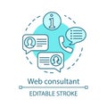 Web consultant concept icon