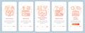 Web consulting onboarding mobile app page screen vector template Royalty Free Stock Photo
