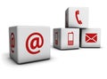 Web Contact Us Icons Cubes Royalty Free Stock Photo