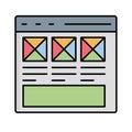 Web container Vector icon which can easily modify or edit . Royalty Free Stock Photo