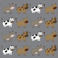 Cows pattern Royalty Free Stock Photo