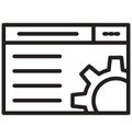 Web Customize, Web Setting line isolated vector icon can be easily modified and edit Royalty Free Stock Photo