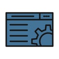 Web Customize, Web Setting line isolated vector icon can be easily modified and edit Royalty Free Stock Photo