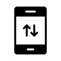 Mobile data vector glyph flat icon Royalty Free Stock Photo