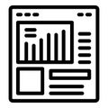 Web data collect icon outline vector. Share social media